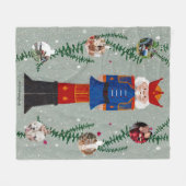Schattigee Notenkraker Kerstfoto Collage Familie Fleece Deken (Voorkant (Horizontaal))
