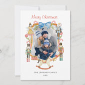 Schattigee Notenkraker Kerstfoto lijst Feestdagenkaart (Voorkant)