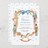 Schattigee Notenkraker Kerstmeisje Verjaardag Kaart (Voorkant / Achterkant)