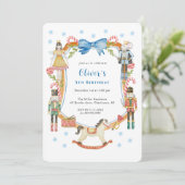 Schattigee Notenkraker Kerstmeisje Verjaardag Kaart (Staand voorkant)