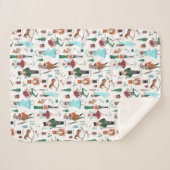 Schattigee Notenkraker Kerstvakantie Sherpa Deken (Voorkant (horizontaal))