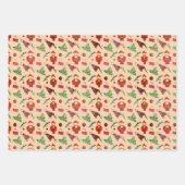 Schattigee notenkraker trio perzik Sinaasappel Inpakpapier Vel (Voorkant)