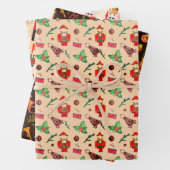 Schattigee notenkraker trio perzik Sinaasappel Inpakpapier Vel (In situ)