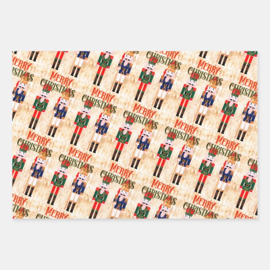 Schattigee notenkraker trio perzik Sinaasappel Inpakpapier Vel (Voorkant 3)