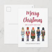 Schattigee Notenkraker Vrolijk Kerstfeest Feestdagenkaart (Voorkant / Achterkant)