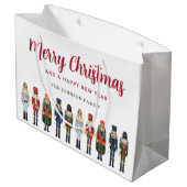 Schattigee Notenkraker Vrolijk Kerstfeest Groot Cadeauzakje (Achterkant Gekanteld)