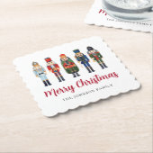 Schattigee Notenkraker Vrolijk Kerstfeest Kartonnen Onderzetters (Gebogen)