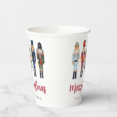 Schattigee Notenkraker Vrolijk Kerstfeest Papieren Bekers (Links)