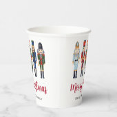 Schattigee Notenkraker Vrolijk Kerstfeest Papieren Bekers (Rechts)