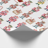 Schattigee Notenkrakers Drums Candy Canes Cadeaupapier (Hoek)