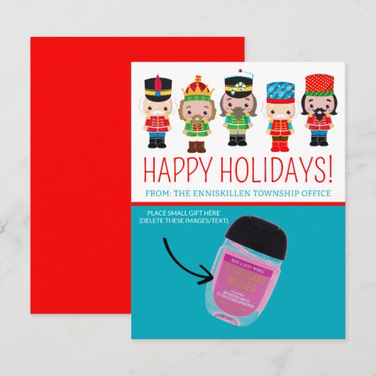 Schattigee notenkrakers, vakantie, gepersonaliseer kaart (Voorkant / Achterkant)