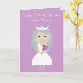 Schattigee nuchtere prinses Lila nuchterheid verja Kaart (Gele Bloem)