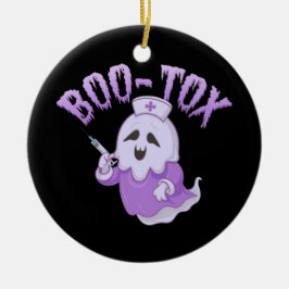 Schattigee Nurse Ghost met Botox Injection Funny S Keramisch Ornament