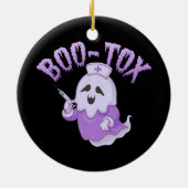 Schattigee Nurse Ghost met Botox Injection Funny S Keramisch Ornament (Achterkant)