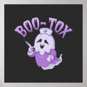 Schattigee Nurse Ghost met Botox Injection Funny S Poster