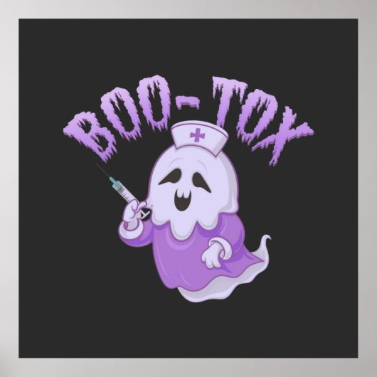 Schattigee Nurse Ghost met Botox Injection Funny S Poster (Voorkant)