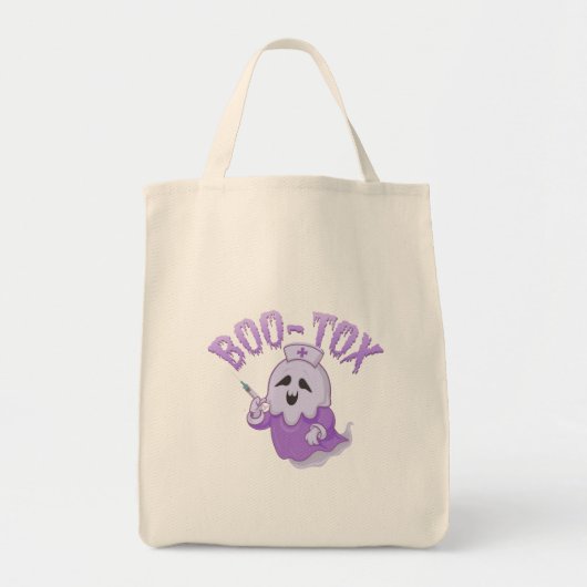 Schattigee Nurse Ghost met Botox Injection Funny S Tote Bag (Voorkant)