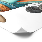 Schattigee Nursery Art Kind Vliegend Oude Vliegtui Poster (Hoek)