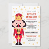 Schattigee Nutcracker Vakantie Party Kaart (Voorkant)