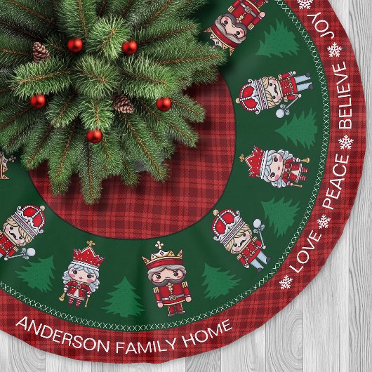 Schattigee Nutcrakers Rood & Groen Tartan Kerst Kerstboom Rok