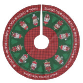 Schattigee Nutcrakers Rood & Groen Tartan Kerst Kerstboom Rok (Voorkant)