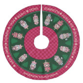 Schattigee Nutcrakers Roze & Groene Tartan Kerst Kerstboom Rok (Voorkant)