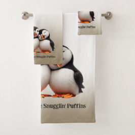Schattigee Nuthin' Like Snugglin' Puffins Bad Handdoek