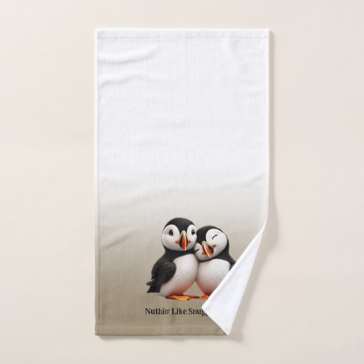 Schattigee Nuthin' Like Snugglin' Puffins Bad Handdoek (Handdoek)