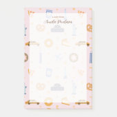 Schattigee NYC-patroonroze aangepaste naam Post-it® Notes (Voorkant)