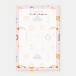 Schattigee NYC-patroonroze aangepaste naam Post-it® Notes