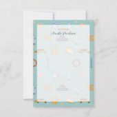 Schattigee NYC Pattern Turquoise Green Gepersonali Bedankkaart (Voorkant)