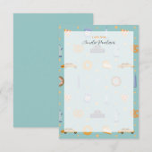 Schattigee NYC Pattern Turquoise Green Gepersonali Notitiekaartje (Voorkant / Achterkant)