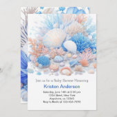 Schattigee Oceaan Blissful Seashell Boho Boy Baby  Kaart (Voorkant / Achterkant)