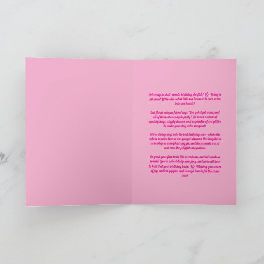 Schattigee Oceaan Bloemen Octopus Girly Kids Verja Kaart (Binnen)