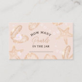 Schattigee oceaan klein baby shower Hoeveel parels Informatiekaartje (Voorkant)