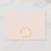 Schattigee oceaan kleine parel baby shower luier l informatiekaartje (Achterkant)