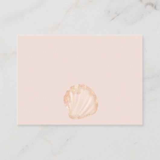 Schattigee oceaan kleine parel baby shower luier l informatiekaartje (Achterkant)