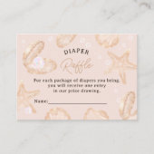 Schattigee oceaan kleine parel baby shower luier l informatiekaartje (Voorkant)