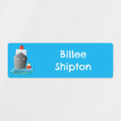 Schattigee oceaan liner schip sleepboot cartoon ge labels (Design 2)