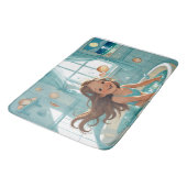 Schattigee oceaan-thema badtijd meisje badmat (Gekanteld)