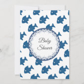 Schattigee oceaan wereld jongen baby shower kaart (Achterkant)