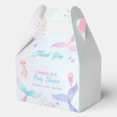 Schattigee Oceaan Zomer Zeemeermin Tail Baby showe Bedankdoosjes (Achterkant)