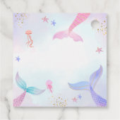 Schattigee Oceaan Zomer Zeemeermin Tail Baby showe Bedankjes Labels (Achterkant)