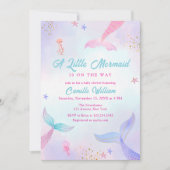 Schattigee Oceaan Zomer Zeemeermin Tail Baby showe Kaart (Voorkant)