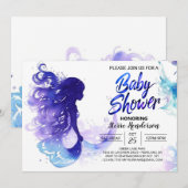 Schattigee Ocean Adventures: Zeemeermin Baby showe Kaart (Voorkant / Achterkant)