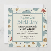 Schattigee Ocean Animals Baby / Peuter Custom Birt