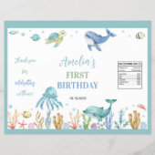 Schattigee Ocean Animals Verjaardag Chip Bag Wrapp Flyer (Voorkant)