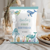 Schattigee Ocean Animals Verjaardag Chip Bag Wrapp Flyer