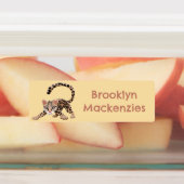 Schattigee Ocelot cartoon Illustratie Gepersonalis Labels (Aangebracht)