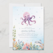 Schattigee octopus Baby shower Kaart (Voorkant)